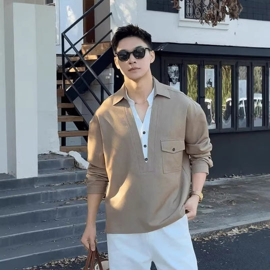 Herren Elegante Freizeit-Hemd Shop Nory