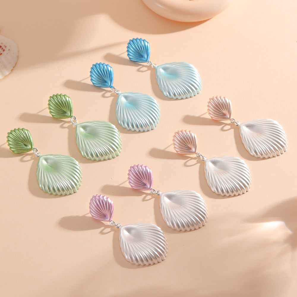 Damen Hängende Ohrringe im eleganten Muscheldesign Shop Nory