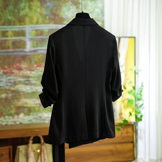 Damen Modische Wickelblazer-Jacke Shop Nory