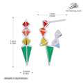 Damen Ohrhänger im modernen geometrischen Design aus 925 Sterling Silber Shop Nory