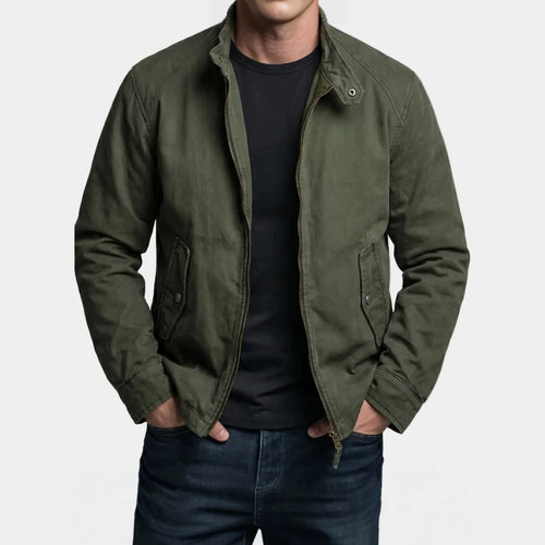 HerrenModische Freizeitjacke mit hohem Kragen