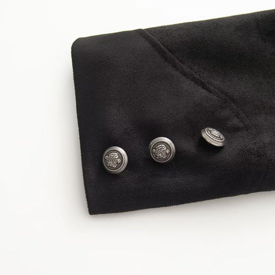 Damen Kurze uniforminspirierte Jacke mit hohem Stehkragen, Doppelknopfreihe und Ziermanschetten Shop Nory