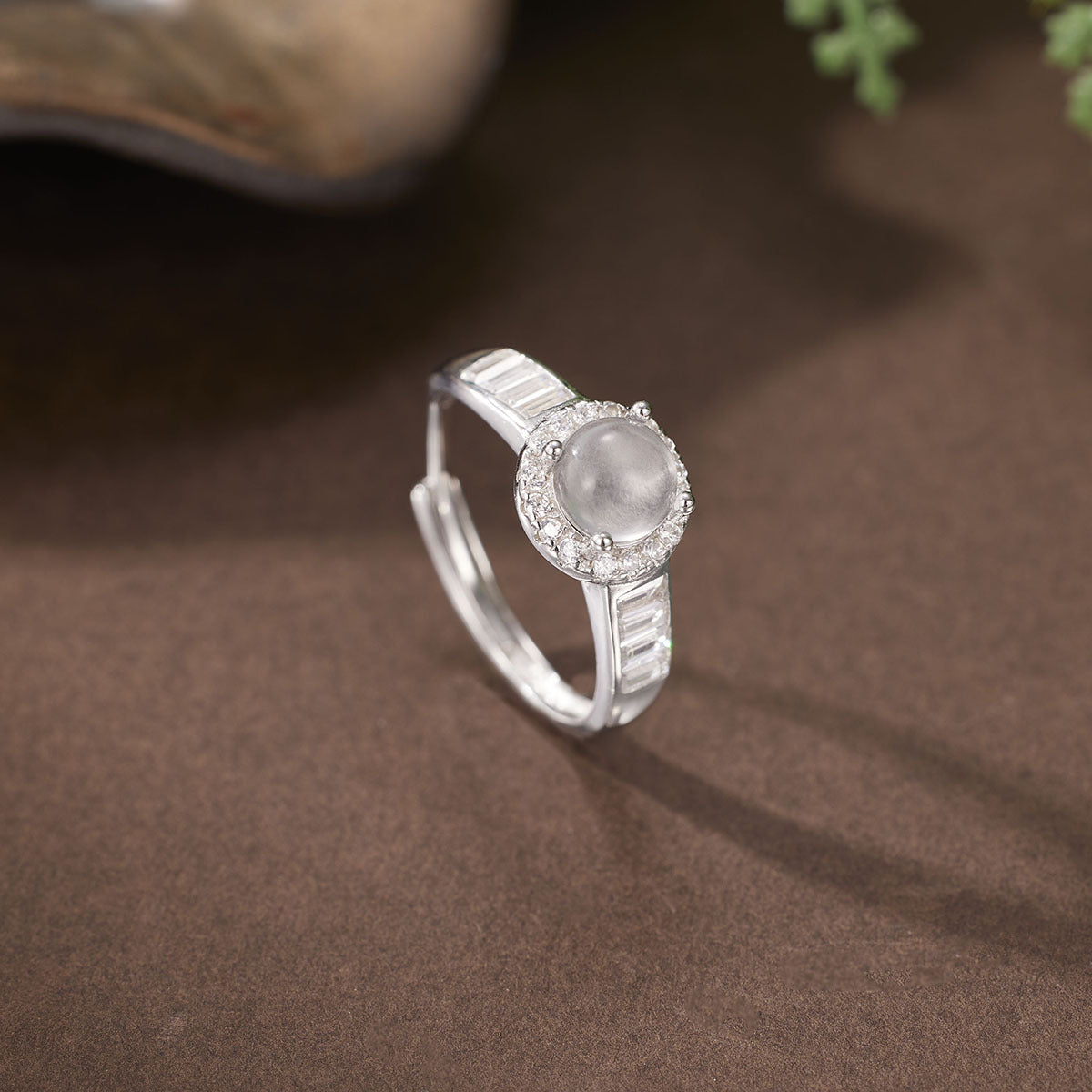 Damen Ring mit elegantem, funkelndem Kristallbesatz Shop Nory