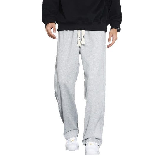 Herren Locker-weit geschnittene Lounge-Jogginghose mit Baumwoll-Fleece-Innenfutter und verstellbarem Kordelzug Shop Nory