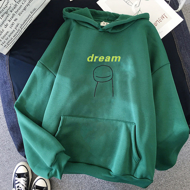 Unisex nan oversized Kapuzenpullover mit minimalistischem Frontprint und Kängurutasche Shop Nory