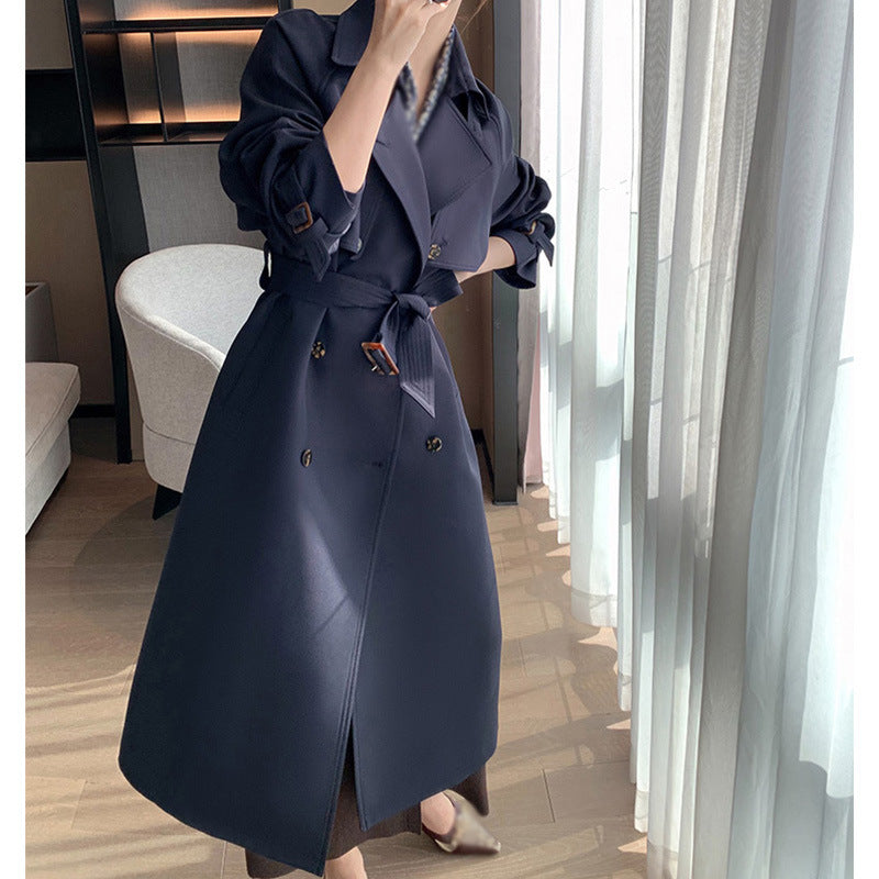 Damen Trenchcoat mit doppelter Knopfleiste und Taillengürtel Shop Nory