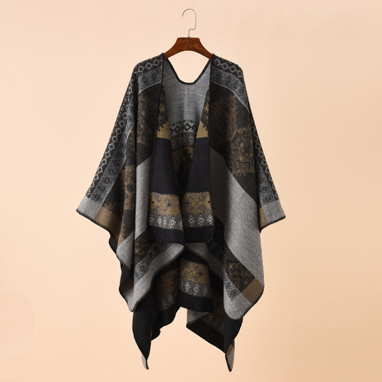 Damen Jacquard Poncho mit Paisley‑Muster Shop Nory