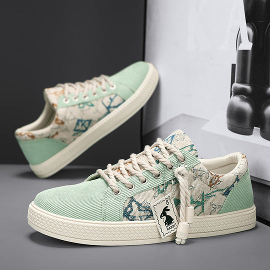 Damen Lässige Canvas-Sneakers mit einzigartigem Druckdesign