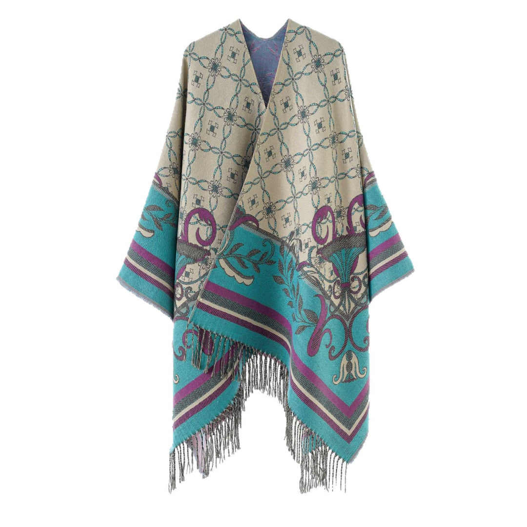 Damen Jacquard‑Überwurf im Wandteppich‑Jacquard mit Fransensaum Shop Nory