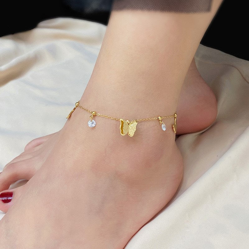 Damen Zierliche Schmetterlings Charm Halskette Shop Nory
