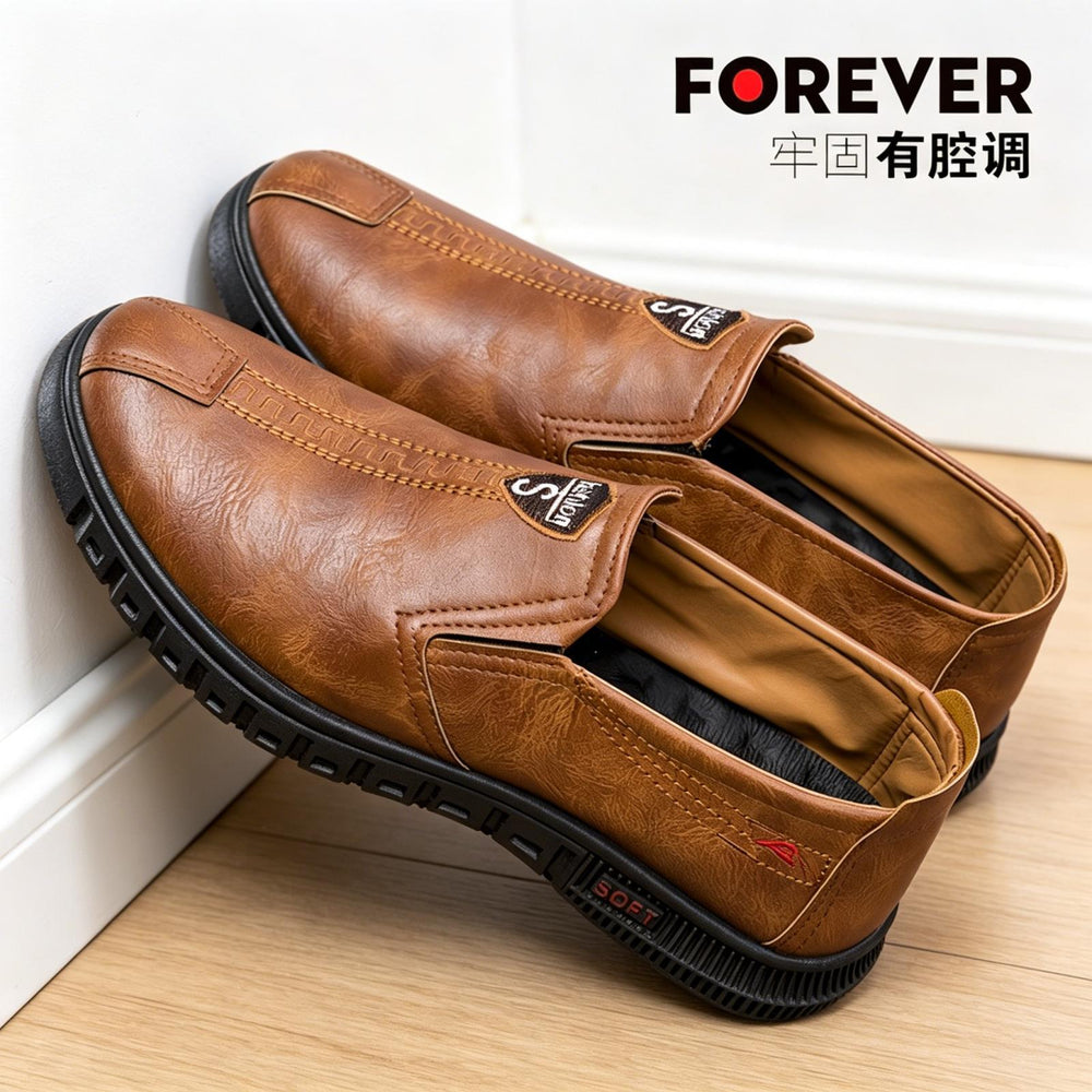 Herren Bequeme Slip-On Lederschuhe Shop Nory