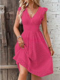 Damen Sommerkleid mit eleganten Spitzenärmeln