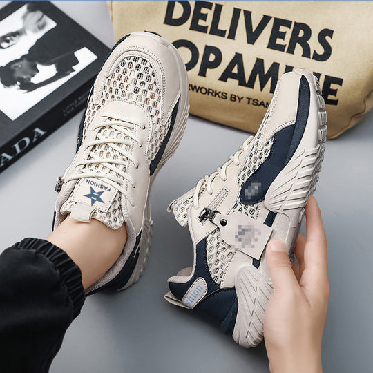 Herren Mesh-Chunky-Sneaker mit seitlichem Reißverschluss und dämpfender Profilsohle Shop Nory