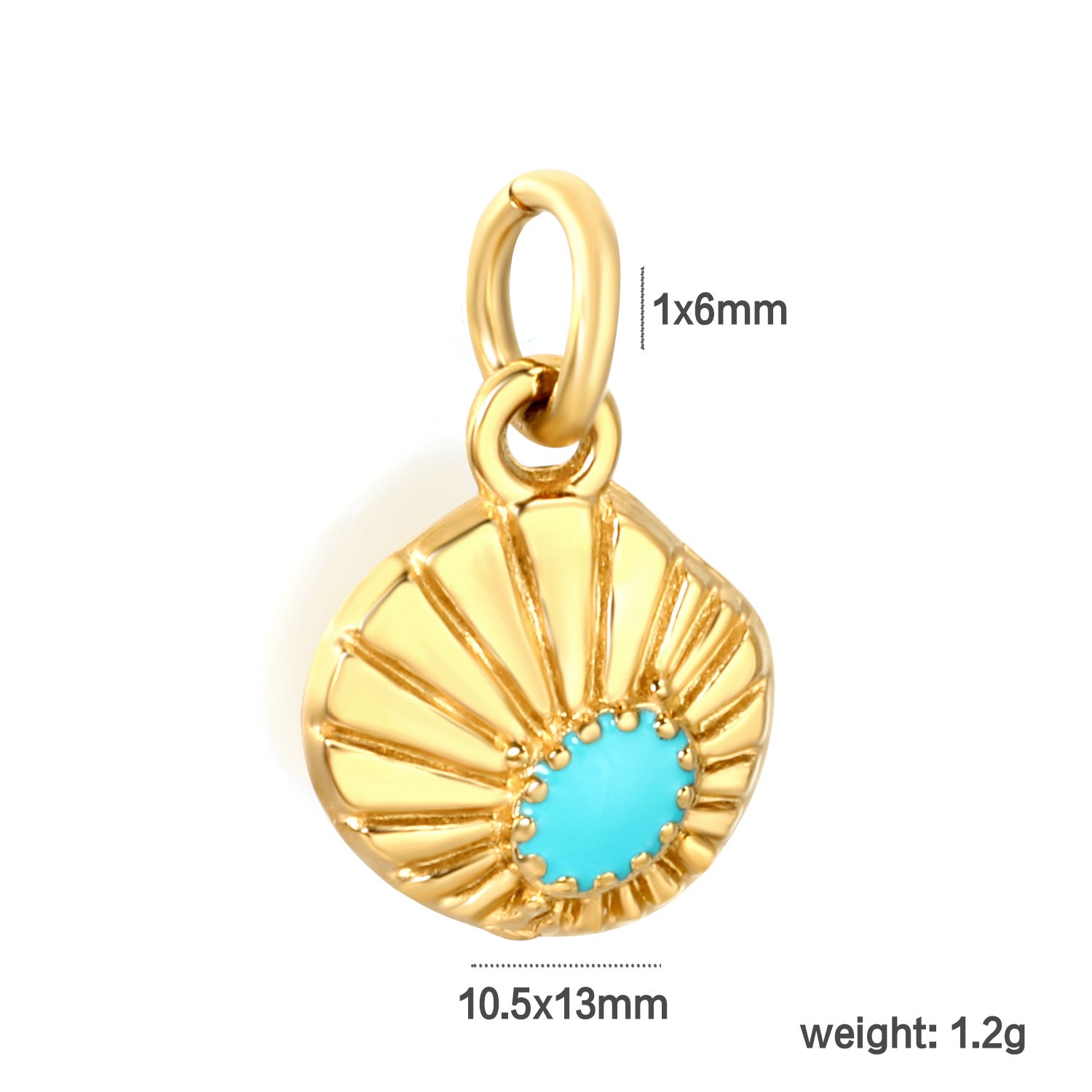 Damen hochwertiger Muschelanhänger aus goldplattiertem Edelstahl Shop Nory