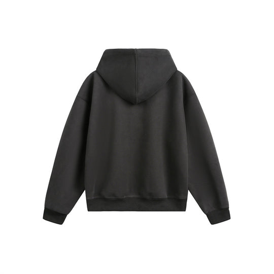 Unisex Kapuzen‑Sweatjacke mit Print‑Badges und Zweiwege‑Reißverschluss Shop Nory