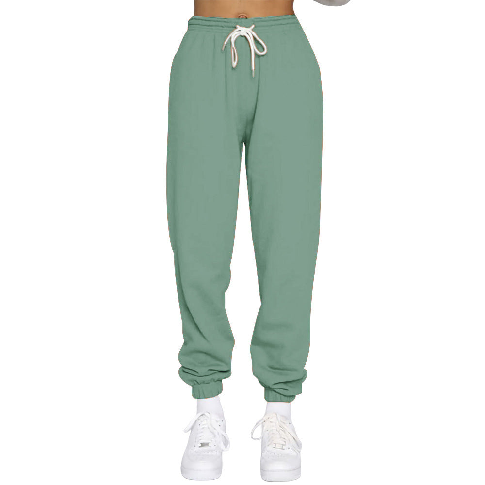 Damen Komfortable Jogginghose mit verstellbarem Bund und elastischen Bündchen