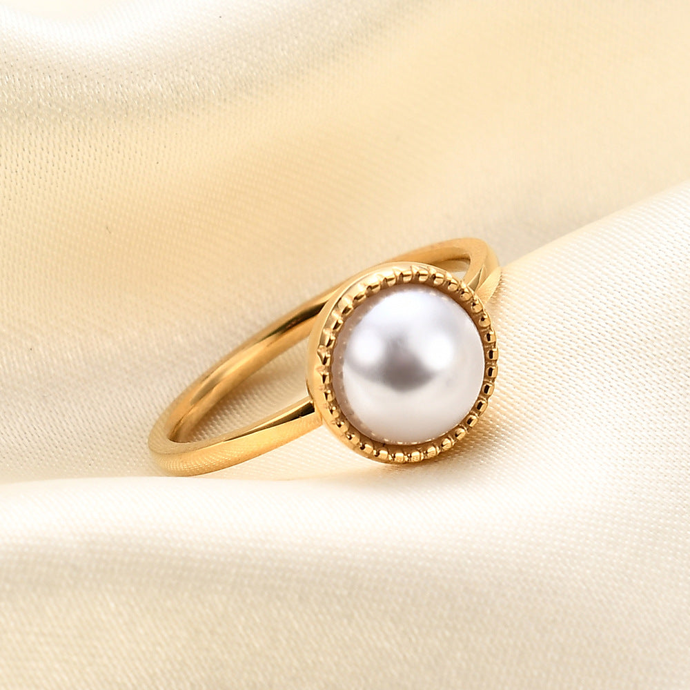 Damen Ring mit elegantem Perlen-Centerstück Shop Nory