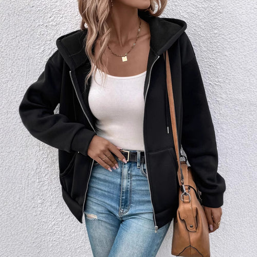 Damen Weiche und warme Kapuzenjacke