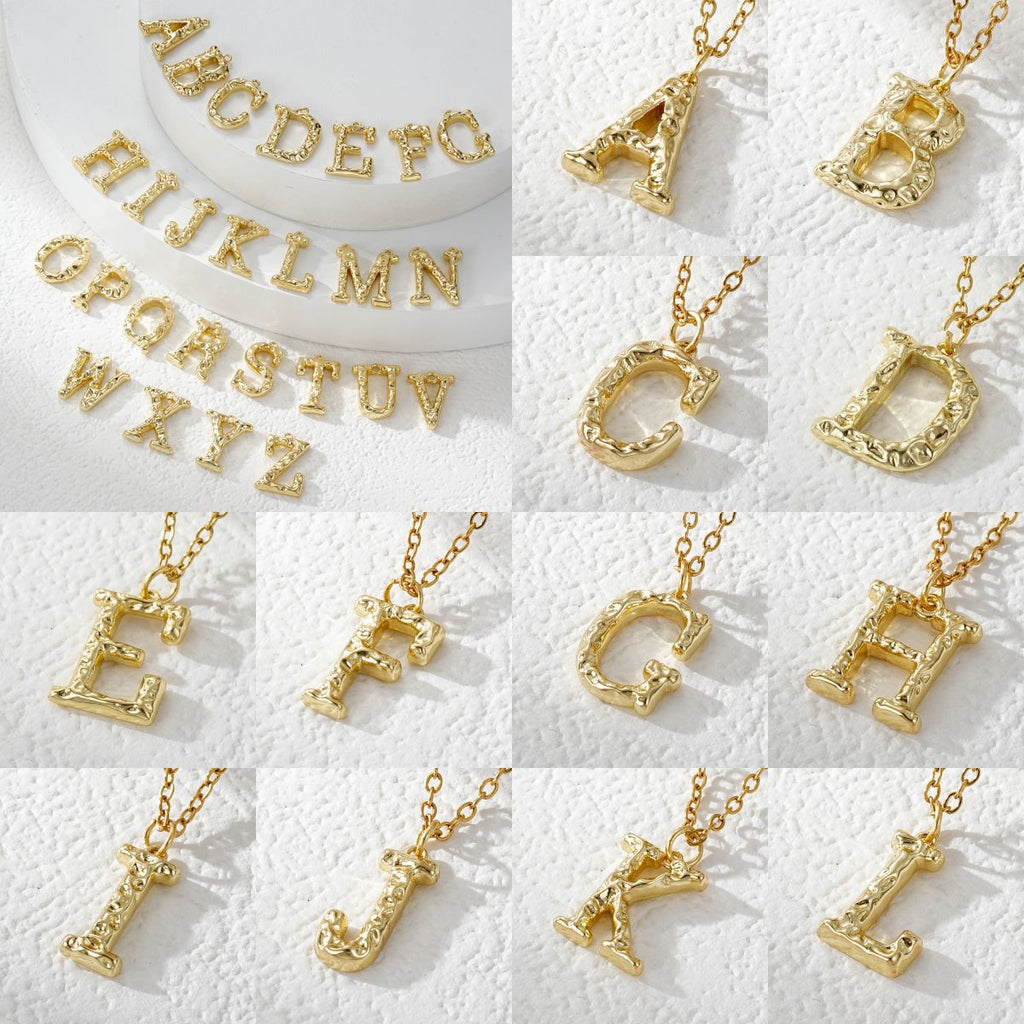 Damen goldene Buchstaben-Halskette Shop Nory