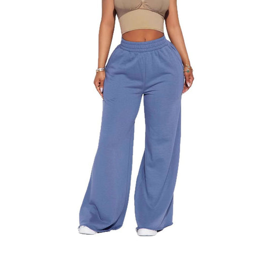 Damen nan weite High-Waist Loungehose mit elastischem Bund und praktischen Seitentaschen Shop Nory