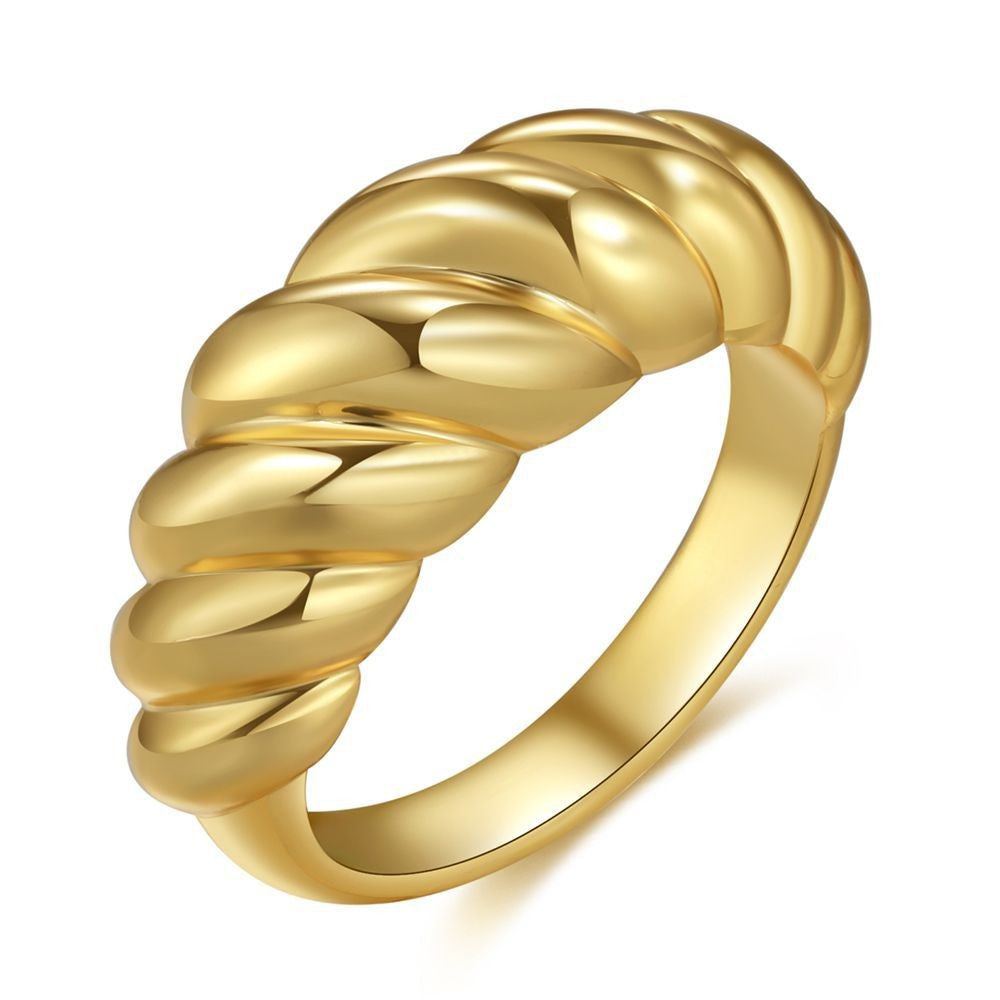 Damen eleganter und modischer Ring mit geflochtenem Design Shop Nory