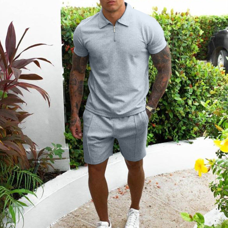 Herren Poloshirt und Shorts Set