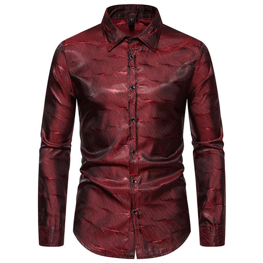 Herren Elegantes Hemd mit einzigartigem Strukturdesign