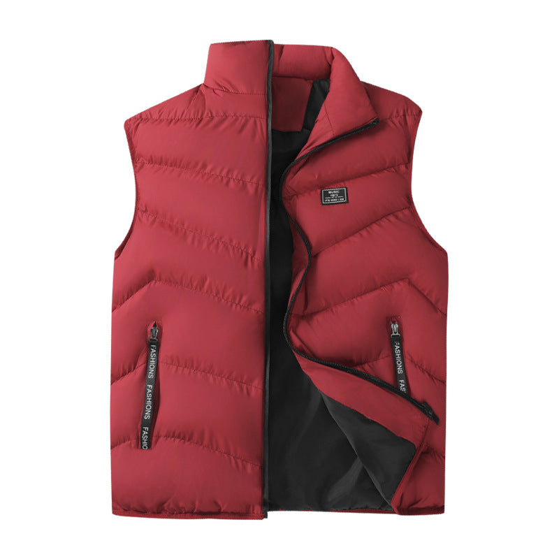 Herren Leichte gesteppte Thermoweste mit Chevron‑Steppung hochschließendem Stehkragen und windabweisender Innenlage Shop Nory