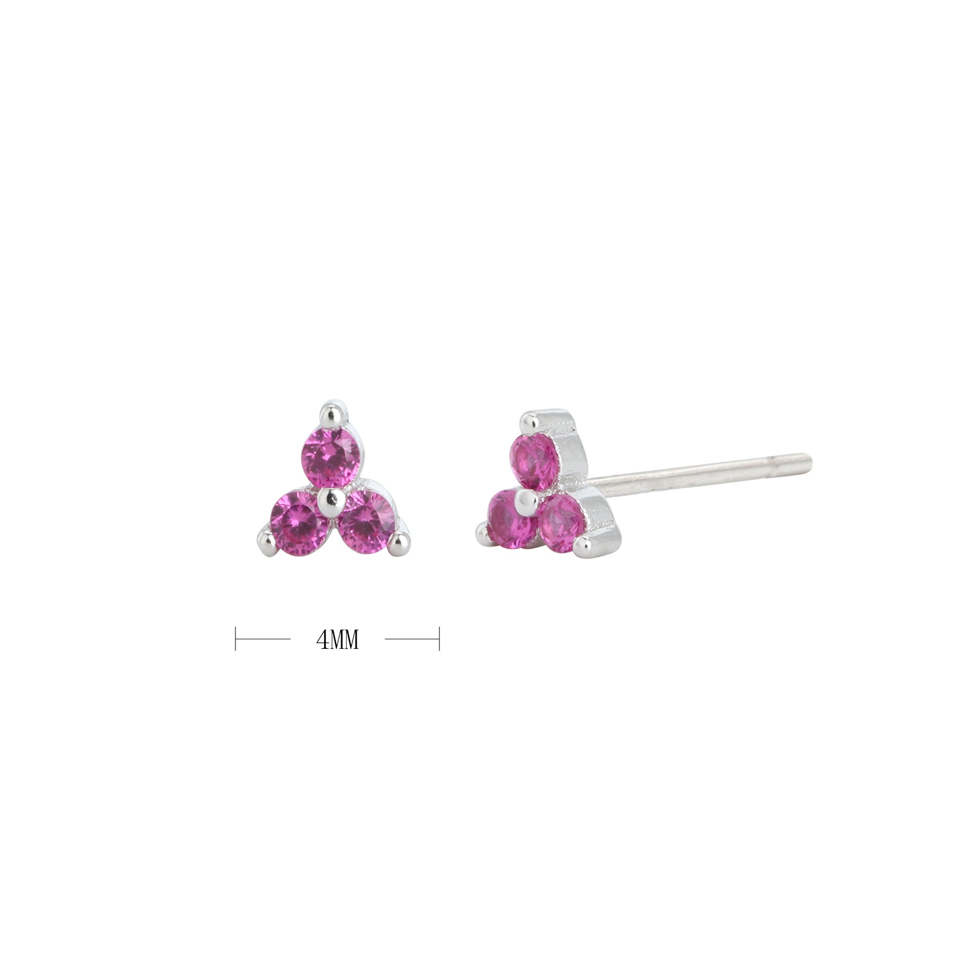 Damen Ohrstecker mit funkelnden blauen Kristallen und hochwertigem 925 Sterling Silber Shop Nory