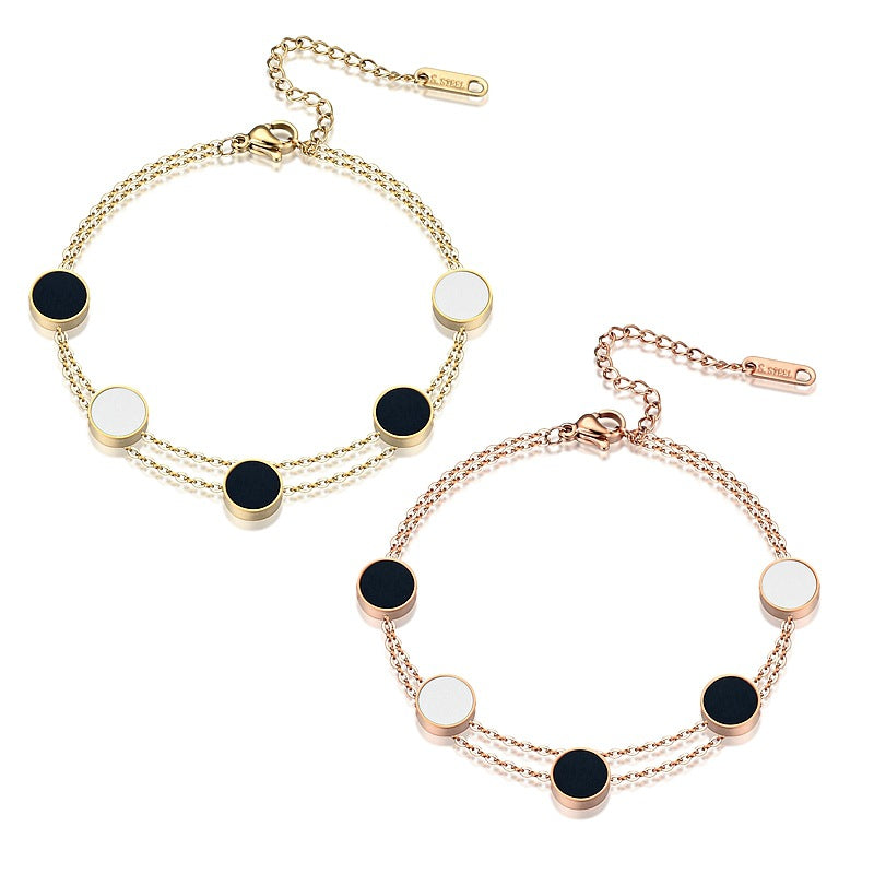 Damen Eleganter Armband mit geometrischen Anhängern Shop Nory