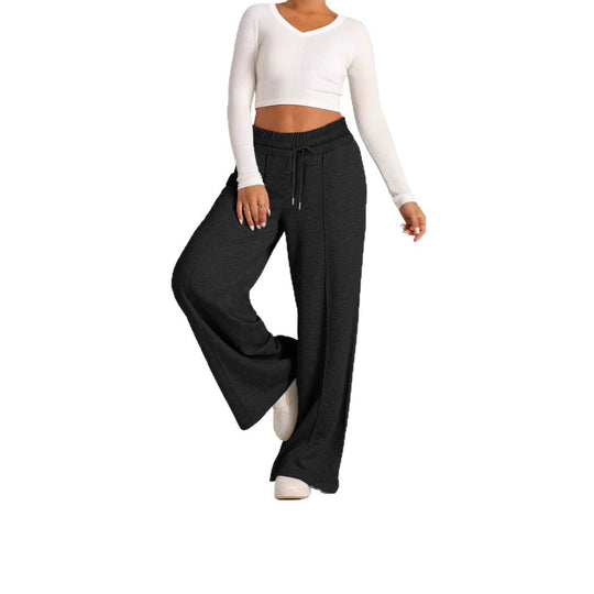 Damen nan weite High‑Waist Palazzo-Loungehose mit elastischem Komfortbund und Kordelzug Shop Nory