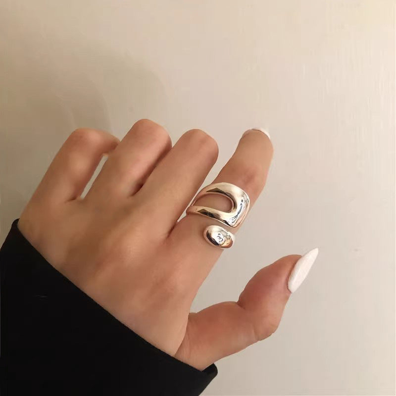 Damen Offener Designring mit fließendem und organischem Stil Shop Nory