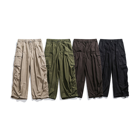 Unisex Weite Cargo-Hose mit Tunnelzugbund, großen Pattentaschen und verstellbarem Saum Shop Nory