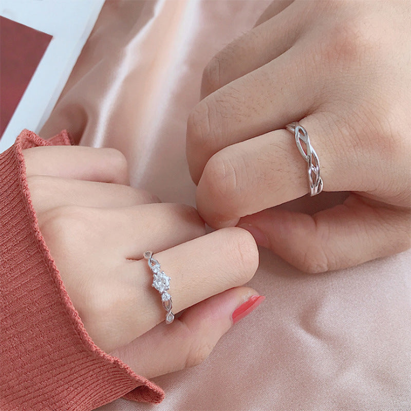 Damen Eheringe mit kunstvollem Design und funkelnden Zirkonia Shop Nory