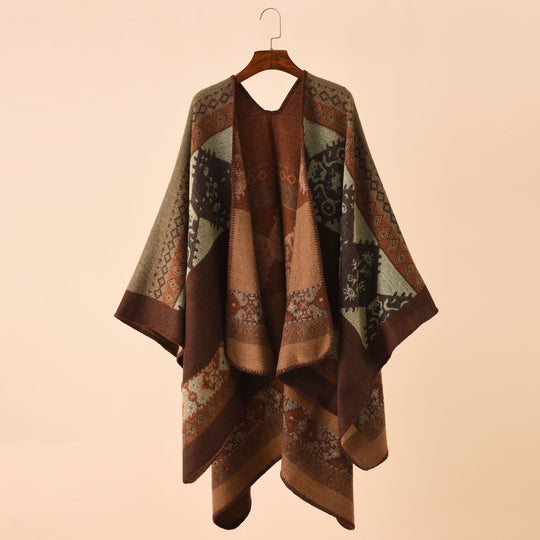 Damen Jacquard Poncho mit Paisley‑Muster Shop Nory