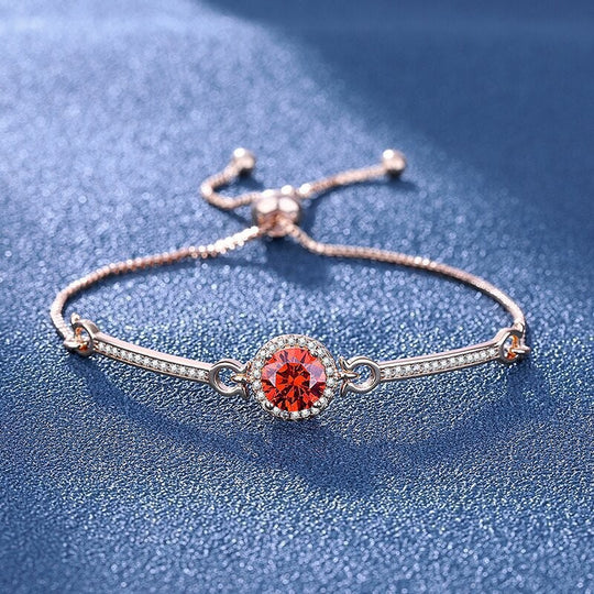 Zartes Zirkonia-Armband mit Verstellbarem Verschluss und Funkelnden Rundsteinen
