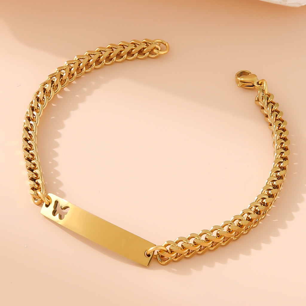Damen Charmantes Armband mit gravierbarem Anhänger Shop Nory