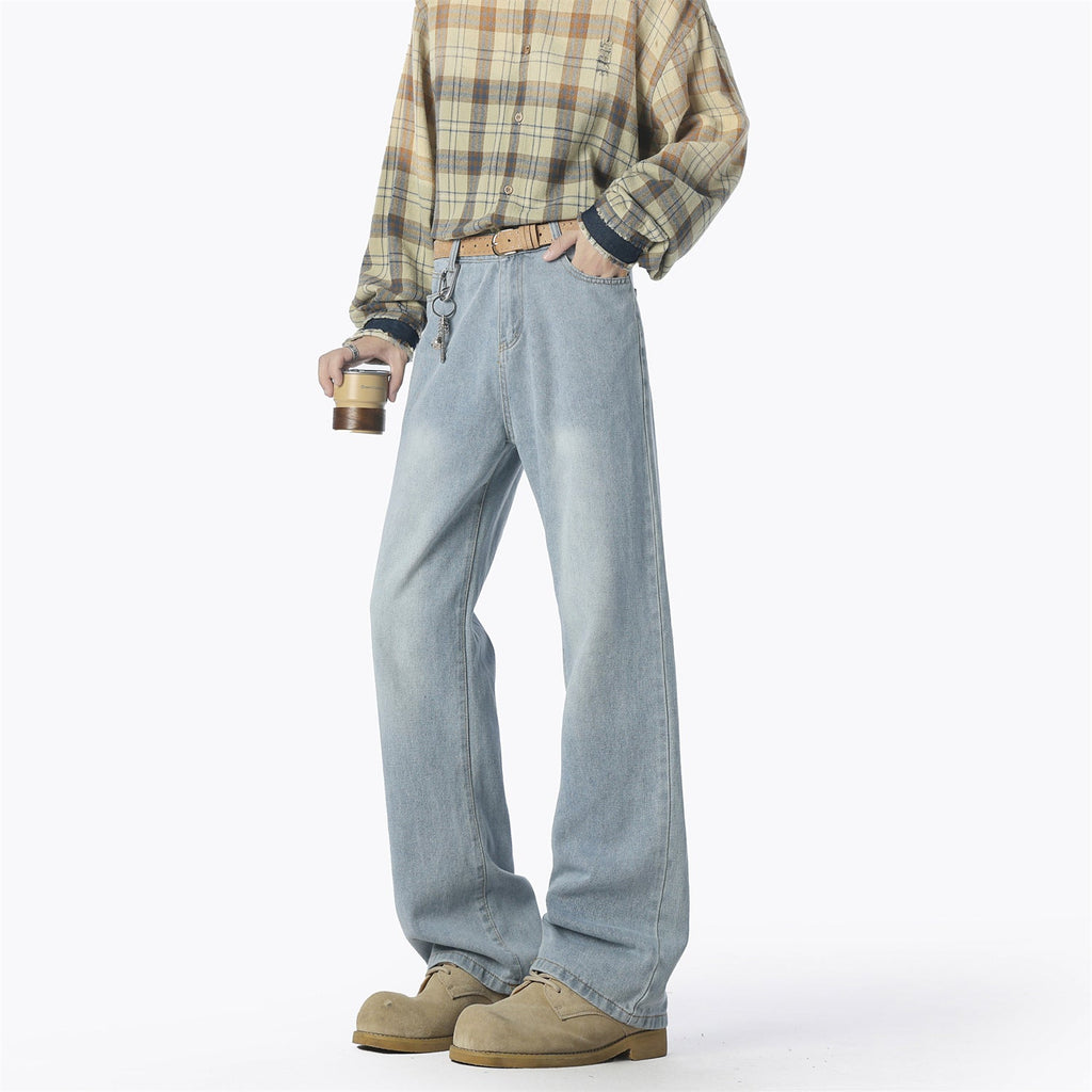 Herren lässige weit geschnittene Denim-Hose Shopnory