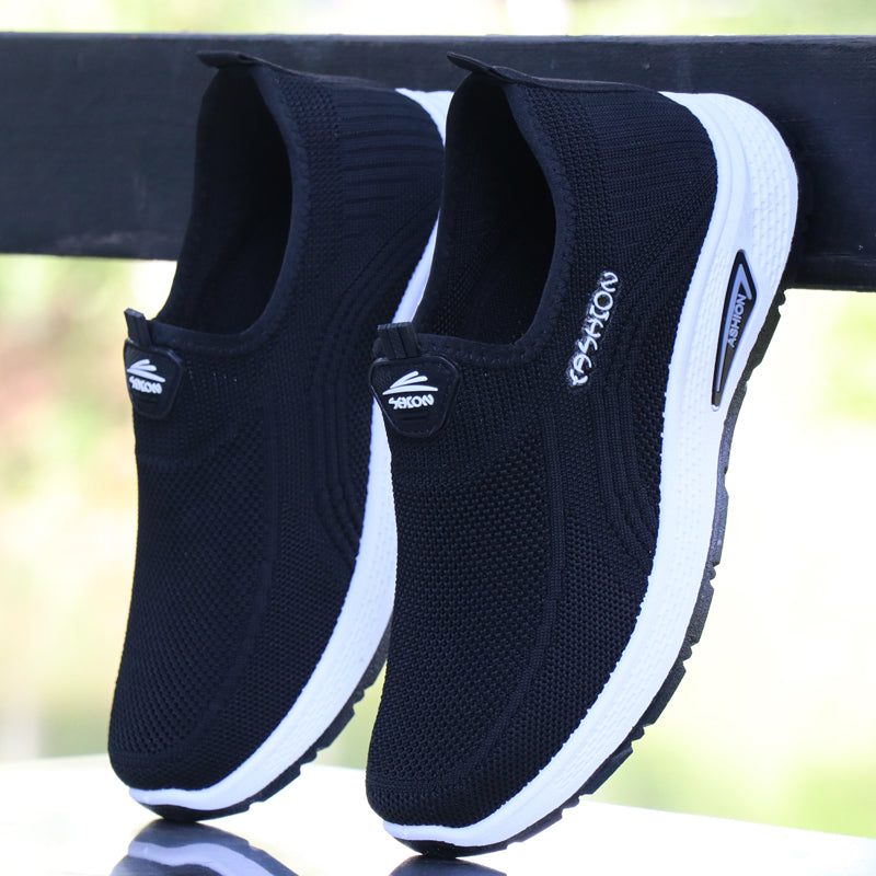 Damen Bequeme Slip-On Sneakers mit atmungsaktivem Mesh-Obermaterial