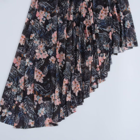 Damen Asymmetrisches One-Shoulder Kleid mit langem Ärmel und Stufenrock Shop Nory