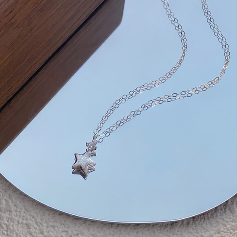 Damen Halskette mit funkelndem Sternanhänger aus hochwertigem Edelstahl Shop Nory