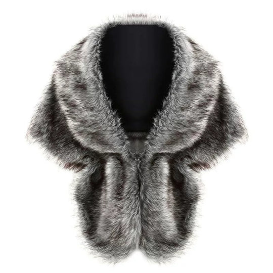 Damen elegante Kunstpelz-Schulterstola im Capelet‑Schnitt Shop Nory