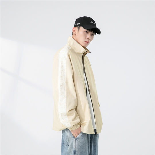 Herren Oversize Übergangsjacke mit Raglanärmeln, Stehkragen und elastischen Bündchen Shop Nory