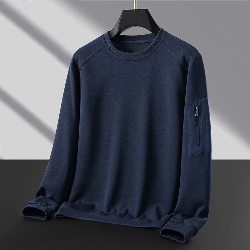 Herren Rundhals‑Sweatshirt mit Reißverschluss‑Ärmeltasche und funktionaler Jersey‑Qualität Shop Nory