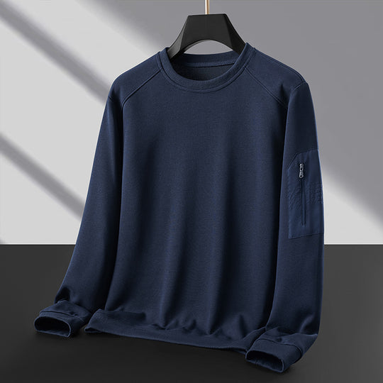 Herren Rundhals‑Sweatshirt mit Reißverschluss‑Ärmeltasche und funktionaler Jersey‑Qualität Shop Nory