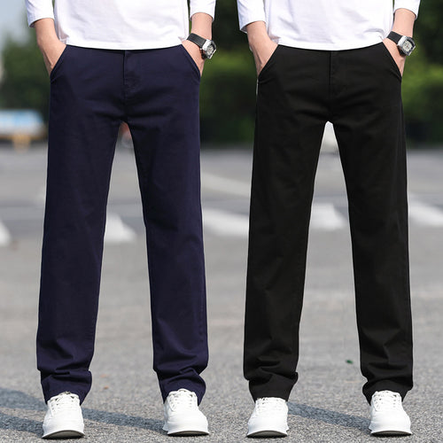 Herren Slim Fit Stretch-Hose mit elastischem Bund und geradem Bein Shop Nory