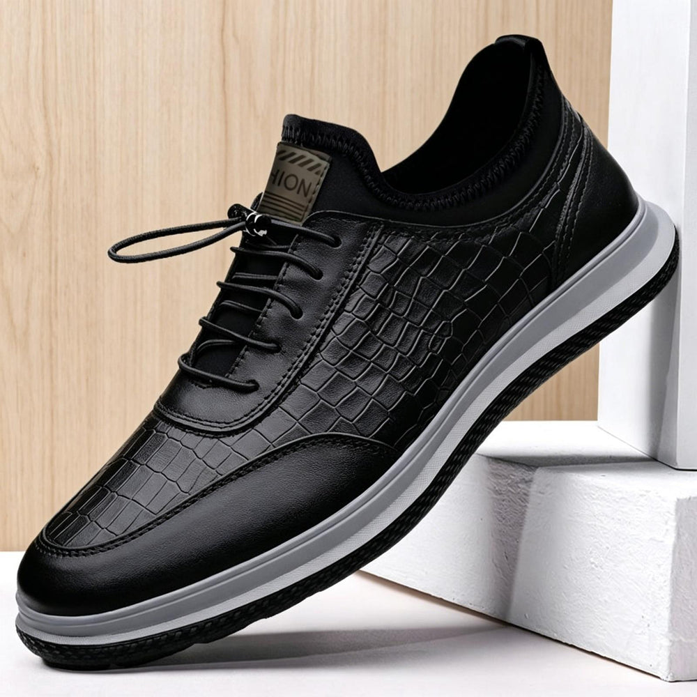 Herren Elegante Sneakers aus Kunstleder mit Kroko-Optik Shop Nory