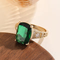 Damen Eleganter Ring mit grünem Edelstein Shop Nory