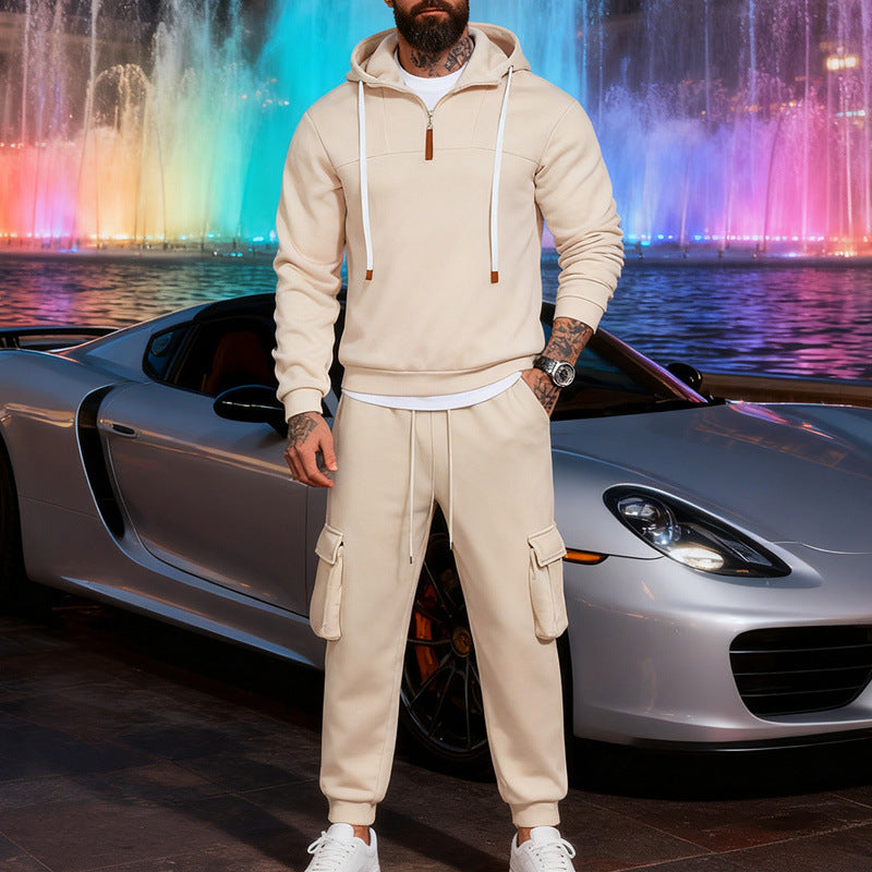 Herren Cargo-Joggerhose mit multifunktionalen Klapptaschen elastischem Bund und gerippten Bündchen Shop Nory