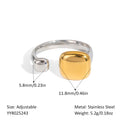 Damen verstellbarer Ring aus Edelstahl mit eleganten geometrischen Formen Shop Nory